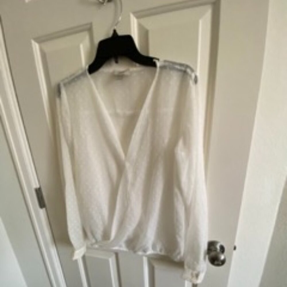 Women's white sheer top